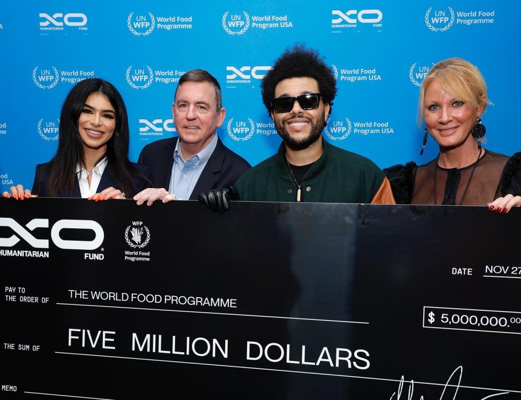 The Weeknd XO Humanitarian Fund Raised $5 Million For World Food ...