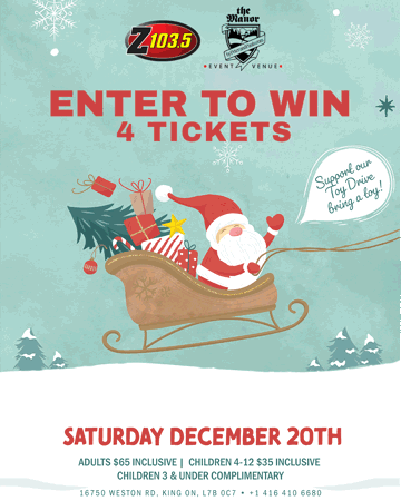 Enter to win: 4 tickets to the Kid's Sing Along Holiday Breakfast at The Manor